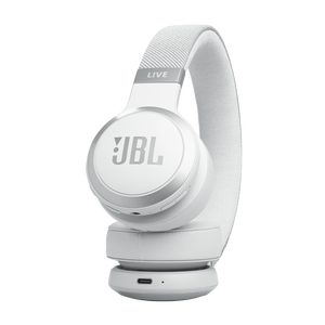 JBL Live 670NC - White - Wireless On-Ear Headphones with True Adaptive Noise Cancelling - Detailshot 2